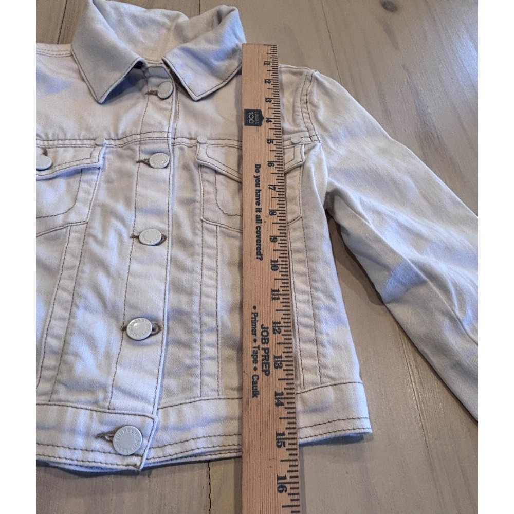 Burberry Kids White Denim Trucker Jacket 10Y 140 Classic Designer Logo Preppy - Picture 13 of 16
